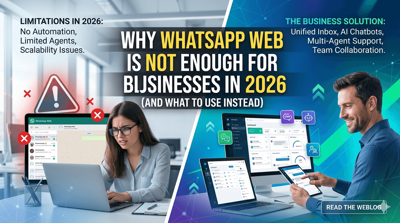 Why WhatsApp Web Is Not Enough for Businesses in 2026 (And What to Use Instead) Why WhatsApp Web Is Not Enough for Businesses in 2026 (And What to Use Instead)