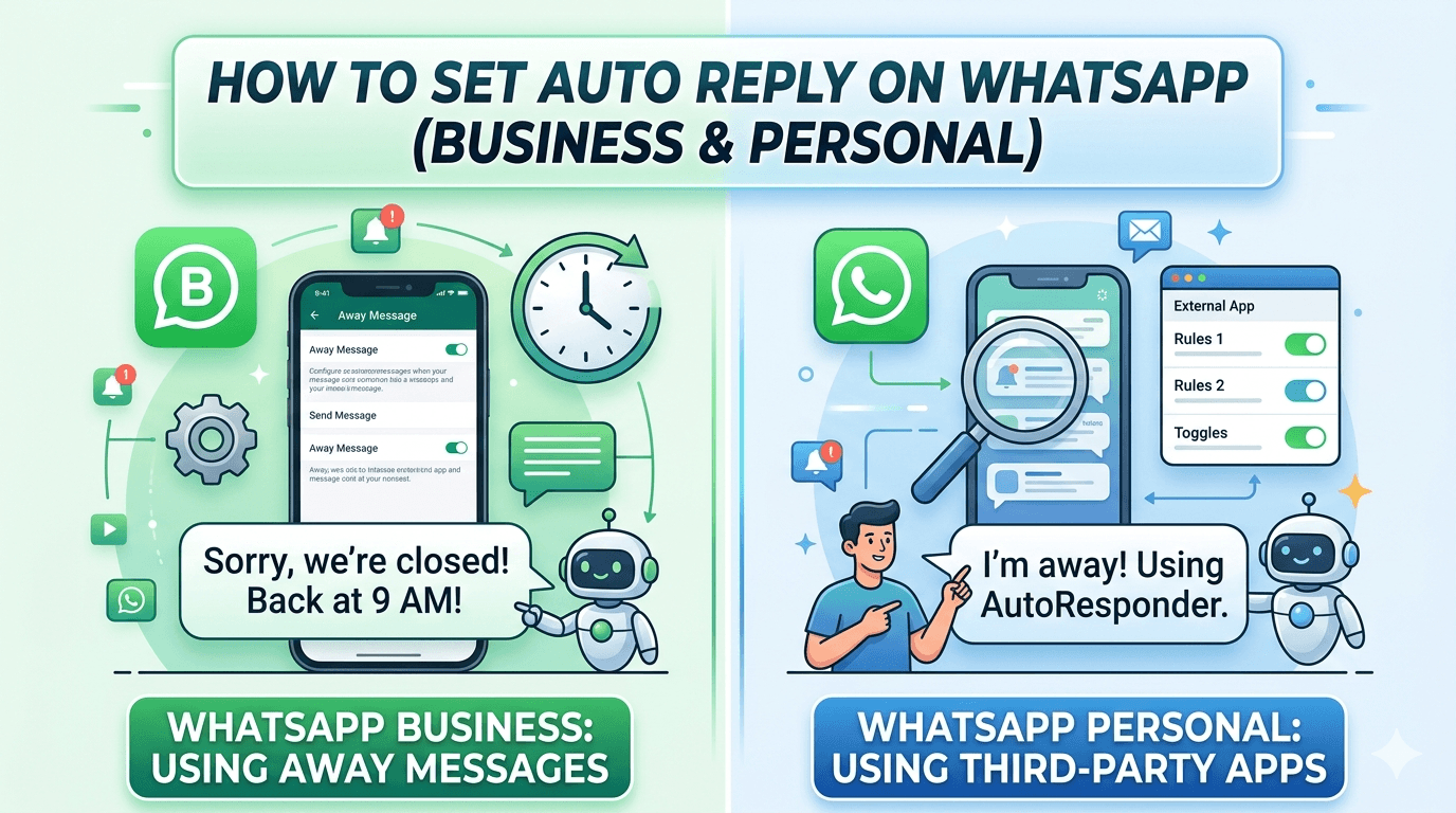 How to Set Auto Reply on WhatsApp (Business & Personal) How to Set Auto Reply on WhatsApp (Business & Personal)