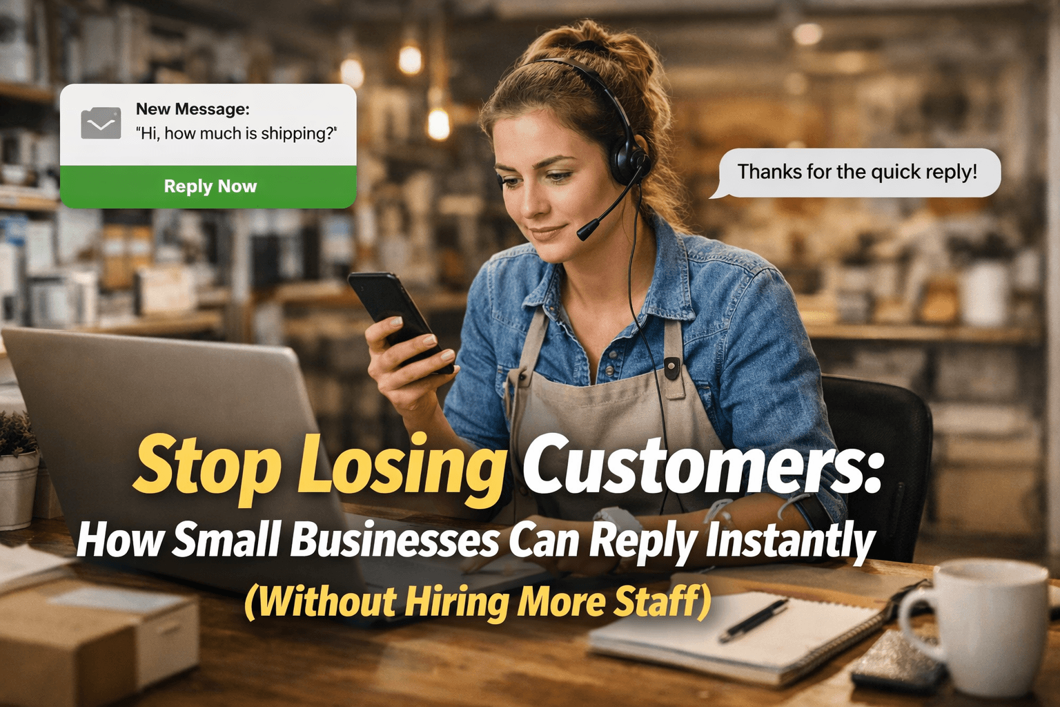 Stop Losing Customers: How Small Businesses Can Reply Instantly (Without Hiring More Staff) Stop Losing Customers: How Small Businesses Can Reply Instantly (Without Hiring More Staff)