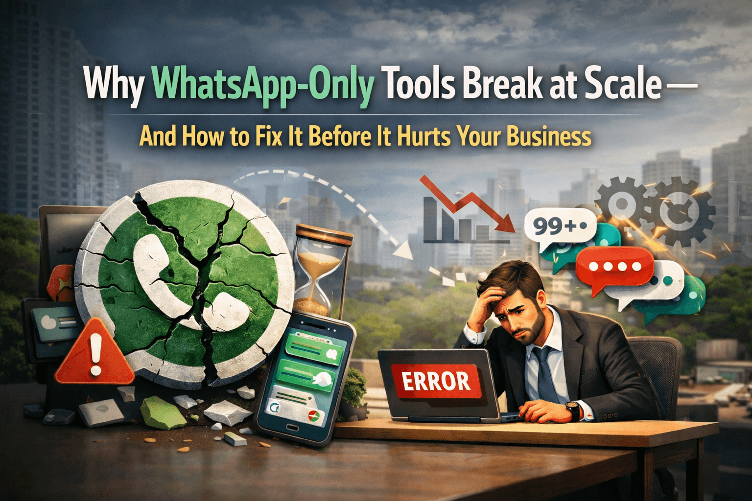 Why WhatsApp-Only Tools Break at Scale — And How to Fix It Before It Hurts Your Business Why WhatsApp-Only Tools Break at Scale — And How to Fix It Before It Hurts Your Business